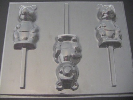 518sp Honey Bear 4 Inch Tall Chocolate or Hard Candy Lollipop Mold